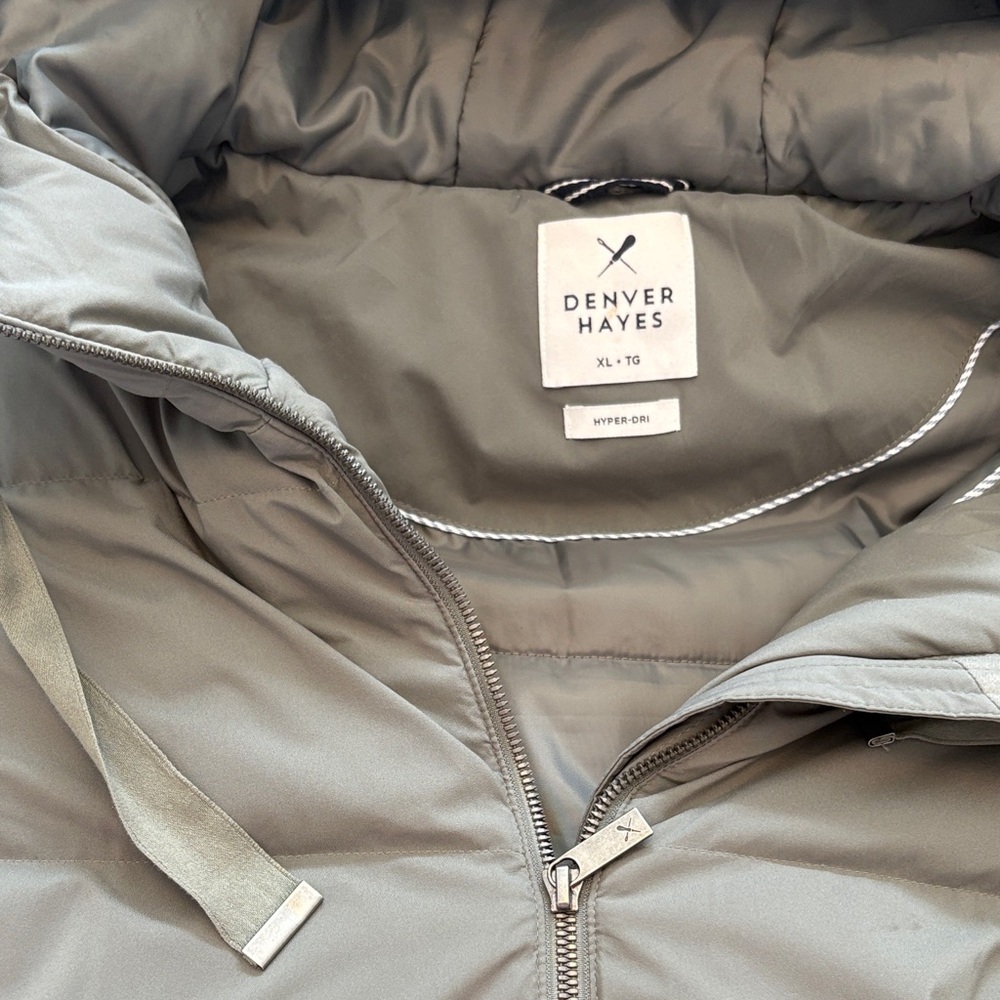 Denver Hayes Olive Green Hooded Puffer Coat - Picture 4 of 4